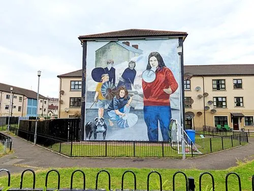 Bernadette / Battle of the Bogside mural in Derry in Northern Ireland