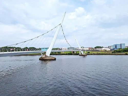 Peace Bridge in Derry in Northern Ireland
