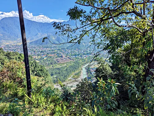 Mountainous landscape on a Drive from Kathmandu to Pokhara