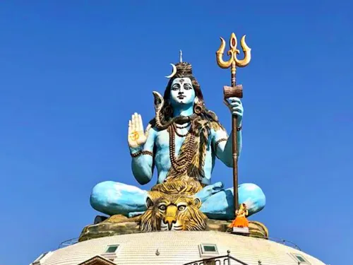 Pumdikot Religious Area with Shiva Statue in Pokhara, Nepal