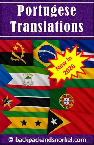 New Portugese Backpack and Snorkel Travel Guides - Purple Travel Guides in Portugese