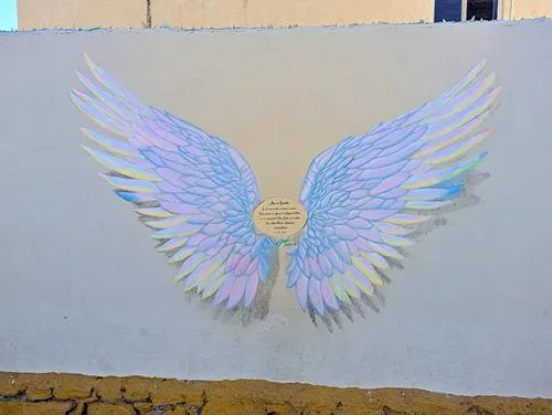 wings wall mural near Letras Todos Santos