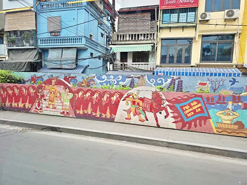 Hanoi Ceramic Mosaic Mural in Vietnam