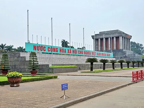 Ho Chi Minh Mausoleum in Hanoi in Vietnam