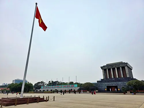 Ho Chi Minh Mausoleum in Hanoi in Vietnam