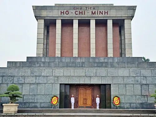 Ho Chi Minh Mausoleum in Hanoi in Vietnam