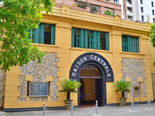 photo of the Hoa Lo Prison Museum building in Hanoi in Vietnam