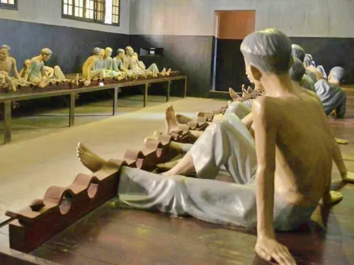 photo of one of the exhibits at Hoa Lo Prison Museum in Hanoi in Vietnam
