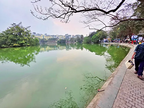 Hoàn Kiếm Lake in Hanoi in Vietnam