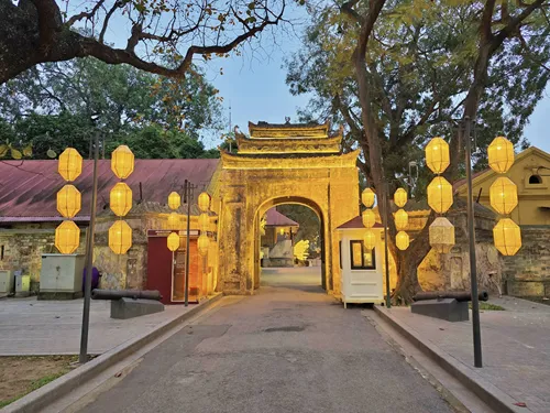 Entrance gate of the Imperial Citadel of Thang Long in Hanoi in Vietnam