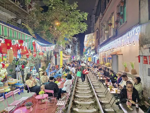 Hanoi Train Street in Vietnam