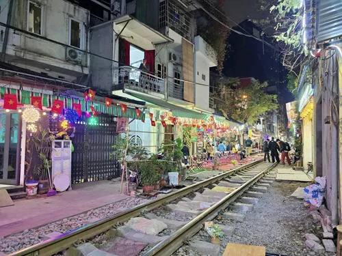 Hanoi Train Street in Vietnam