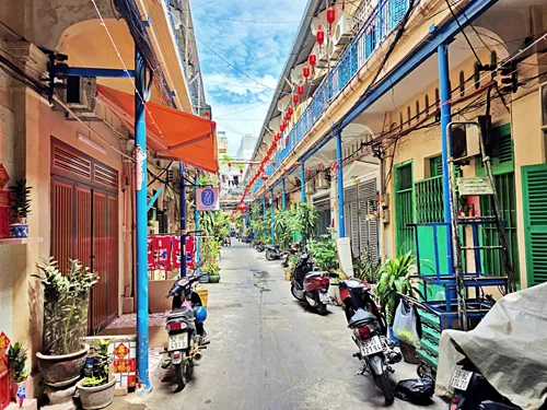 Hao Si Phuong Alley in Ho Chi Minh City in Vietnam