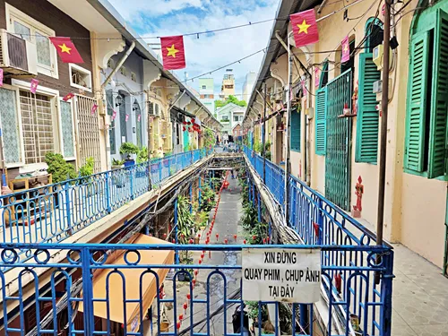 Hao Si Phuong Alley in Ho Chi Minh City in Vietnam