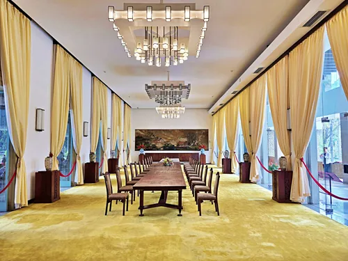 photo of the presidential meeting room in Reunification Palace / Independence Palace in Ho Chi Minh City in Vietnam