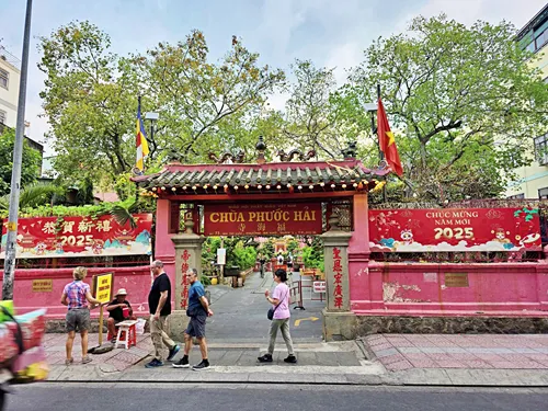 main entrance gate of Jade Emperor Pagoda in Ho Chi Minh City in Vietnam