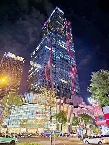 photo of Saigon Centre in Ho Chin Minh City, Vietnam, as seen from the street