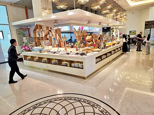 photo of the breakfast buffet area at the Tan Son Nhat Hotel in Ho Chi Minh City in Vietnam