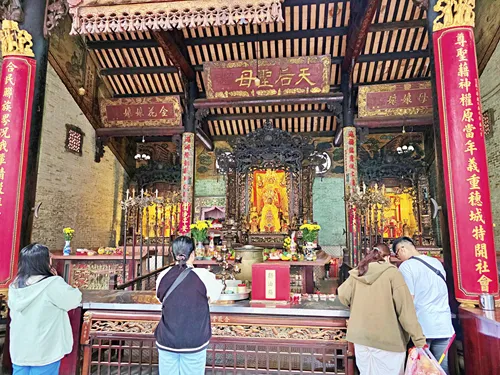 interior of Thien Hau Temple in Ho Chi Minh City in Vietnam