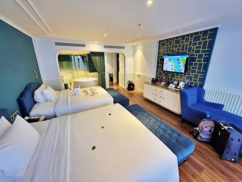 photo of a bedroom in the Bel Marina Hoi An Resort in Vietnam