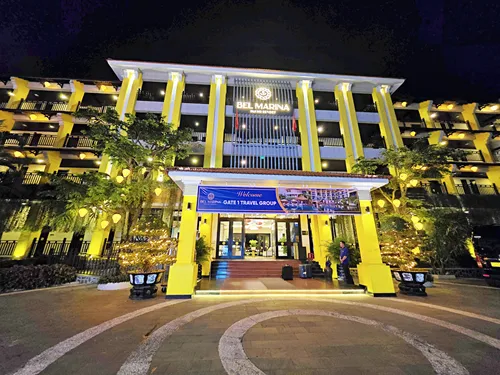 photo of the Bel Marina Hoi An Resort in Vietnam as seen from the street