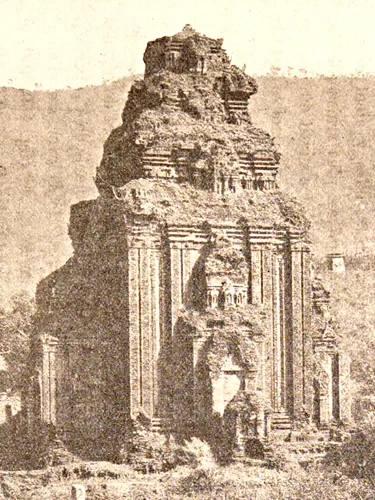 photo of A1 Kalan – The Lost Masterpiece of My Son, from Henri Parmentier in 1909, at My Son Sanctuary near Hoi An in Vietnam