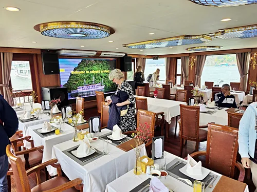 photo of the dining room on a Cruise Ship for Ha Long Bay Area Cruises in Vietnam