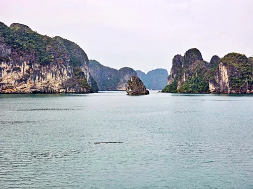 photo of karst formations seen from a Cruise Ship for Ha Long Bay Area Cruises in Vietnam