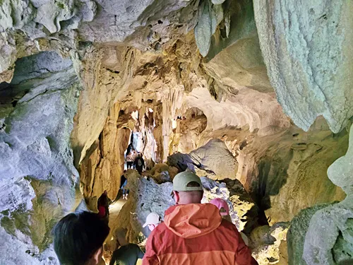 cave formations seen during a Trung Trang Grotto Excursion on a Lan Ha Bay Cruise in Vietnam
