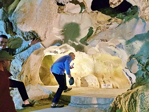 cave formations seen during a Trung Trang Grotto Excursion on a Lan Ha Bay Cruise in Vietnam