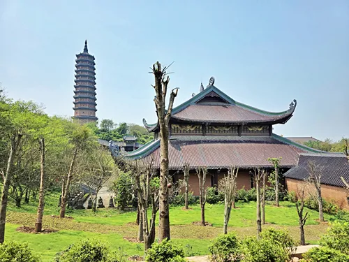 Café and Restaurant Area at Bai Dinh Pagoda in Ninh Binh in Vietnam in Vietnam