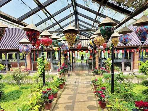 Café and Restaurant Area at Bai Dinh Pagoda in Ninh Binh in Vietnam in Vietnam