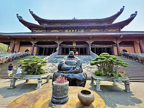 Diện Tam Thế (Three Periods Hall) at Bai Dinh Pagoda in Ninh Binh in Vietnam in Vietnam
