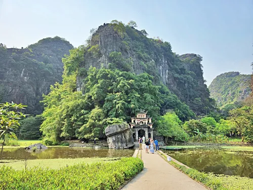 Entrance to Bich Dong Pagoda near Ninh Binh in Vietnam