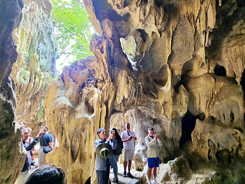 Dark Cave (Hang Tối) at Bich Dong Pagoda in Ninh Binh in Vietnam