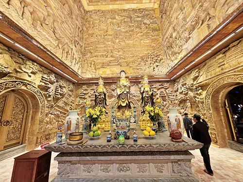 Two Pagodas in Hoa Lu Old Town in Ninh Binh in Vietnam