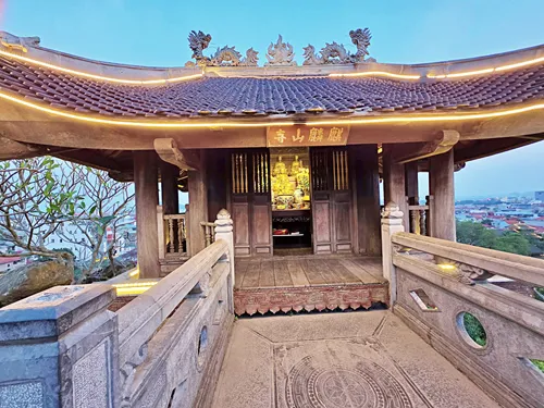 Shrine on the hill in Hoa Lu Old Town in Ninh Binh in Vietnam