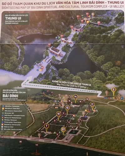 map of Bai Dinh Pagoda in Ninh Binh in Vietnam