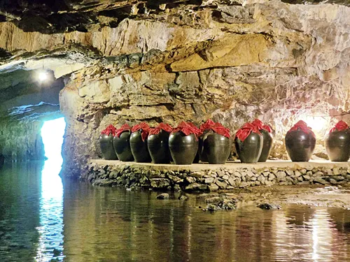 Hang Nau Ruou (Wine-Brewing Cave) on Route 1 of the Trang An Boat near Ninh Binh in Vietnam