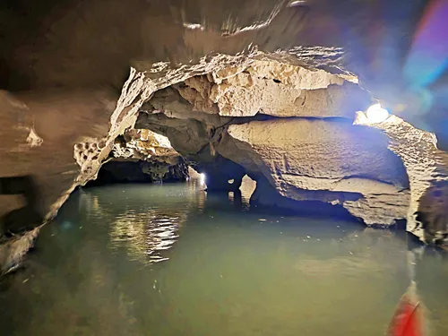 Hang Seo Cave on Route 1 of the Trang An Boat near Ninh Binh in Vietnam